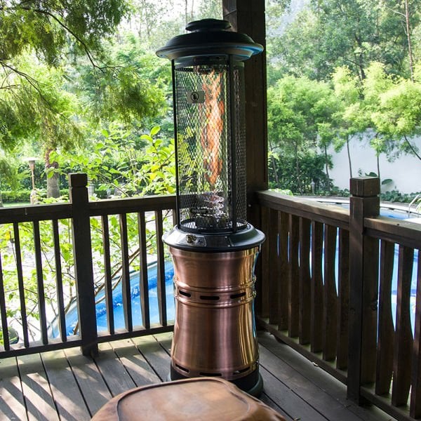 CLK Fener Soba Tüplü Dekoratif Soba Bahçe Isıtıcı Bakır