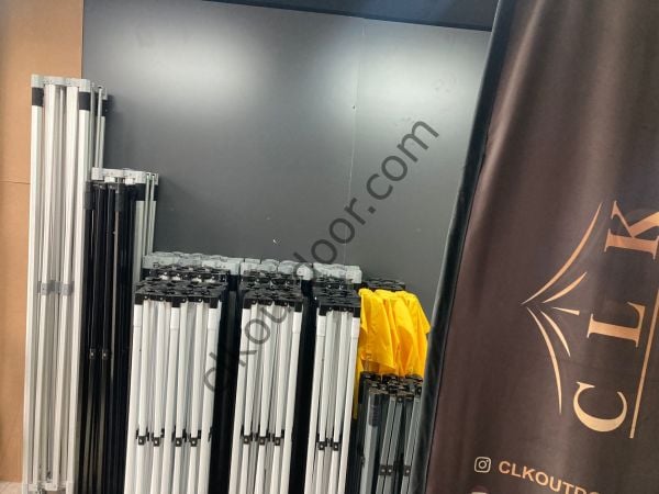 CLK 3x4,5 30 mm Katlanabilir Tente Gazebo Portatif Çadır Siyah