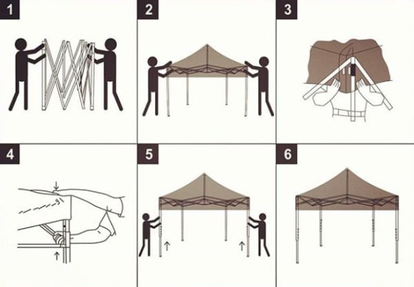 CLK 3x4,5 30 mm Katlanabilir Tente Gazebo Portatif Çadır