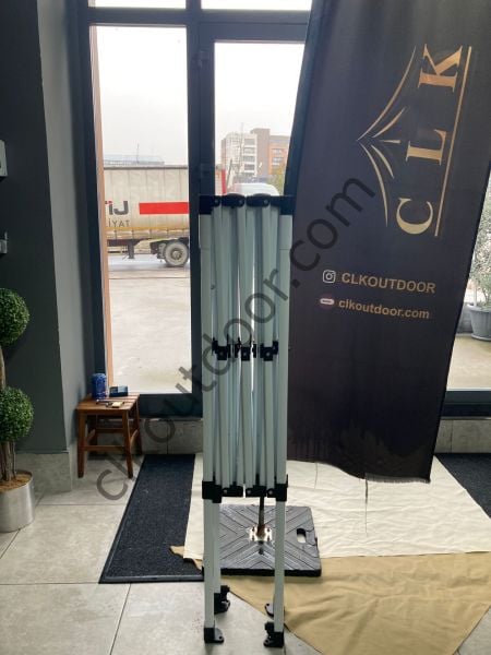 CLK 2x3 Katlanabilir Tente Gazebo Portatif Çadır 2 Yan Pencereli 1 Yan Aksesuarsız 1 Yan Kapı ve Pencereli