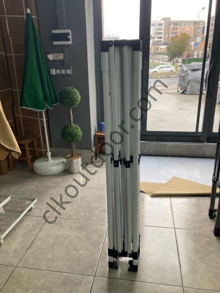 CLK 3x3 Katlanabilir Tente Gazebo Portatif Çadır 30 mm 3 Yan Kapalı Turuncu