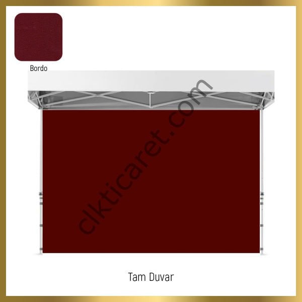 CLK 3x6 Katlanabilir Tente Gazebo Portatif Çadır 30 mm 2 Yan Kapalı