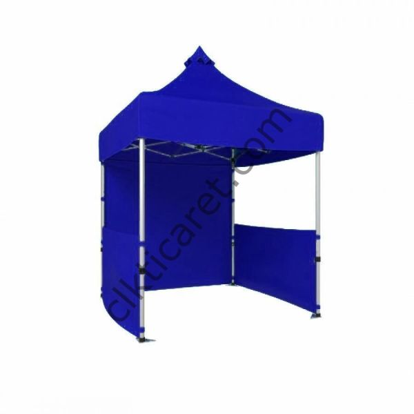 CLK 2x2 40mm Alüminyum Katlanabilir Tente Gazebo Çadır 1 Tam 2 Yarım Duvar Saks Mavi