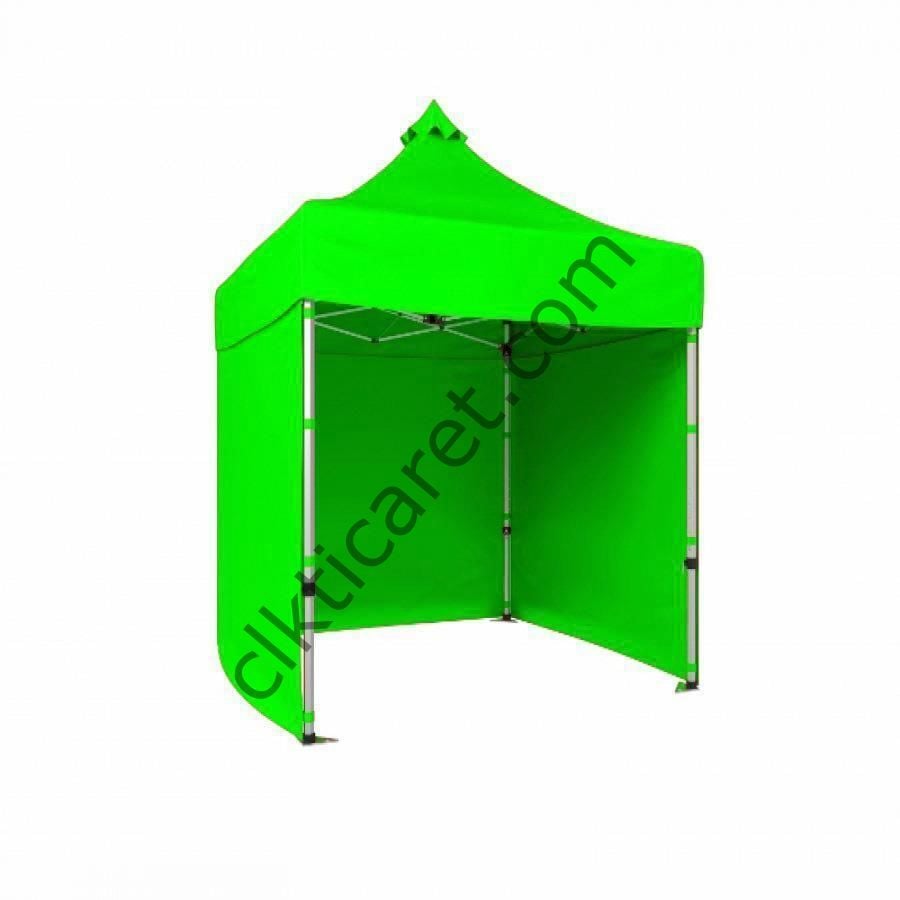 CLK 2x2 40mm Alüminyum Katlanabilir Tente Gazebo Çadır 3 Kenar Kapalı Açık Yeşil
