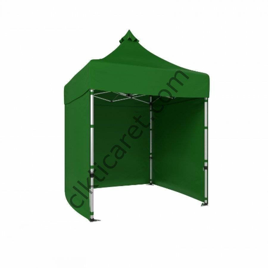 CLK 2x2 40mm Alüminyum Katlanabilir Tente Gazebo Çadır 3 Kenar Kapalı Benetton Yeşil