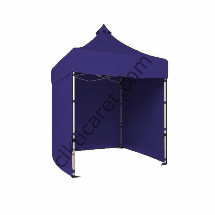 CLK 2x2 40mm Alüminyum Katlanabilir Tente Gazebo Çadır 3 Kenar Kapalı Lacivert