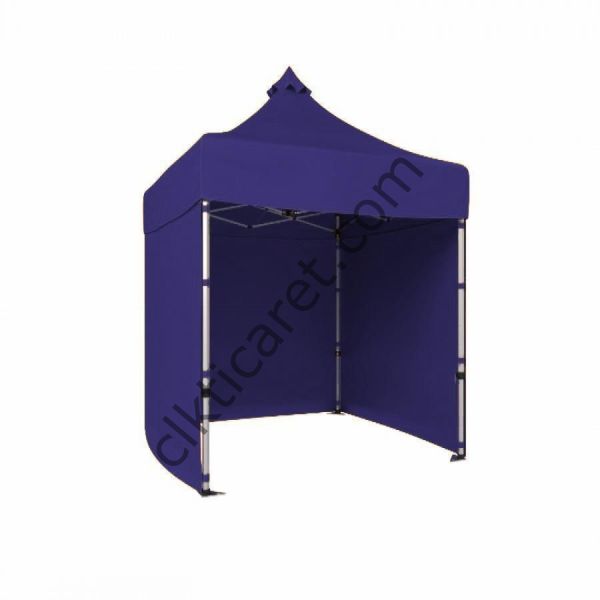 CLK 2x2 40mm Alüminyum Katlanabilir Tente Gazebo Çadır 3 Kenar Kapalı Lacivert