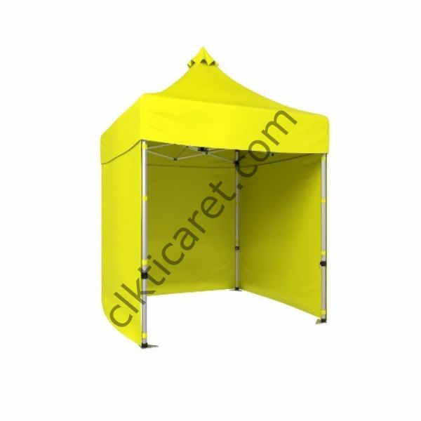 CLK 2x2 40mm Alüminyum Katlanabilir Tente Gazebo Çadır 3 Kenar Kapalı Sarı