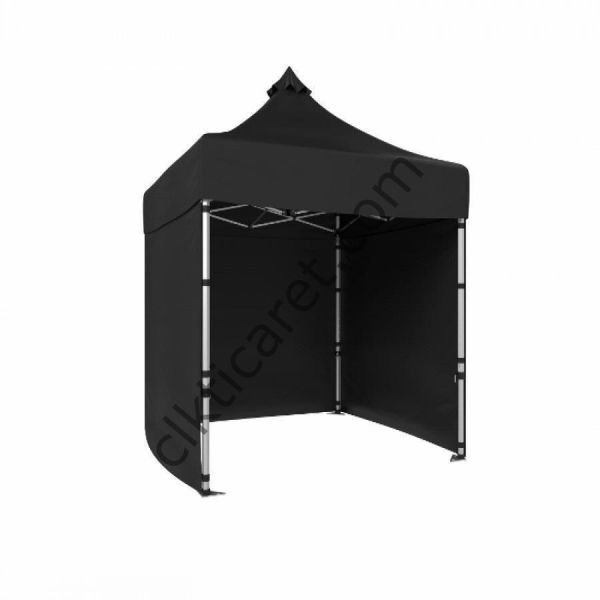 CLK 2x2 40mm Alüminyum Katlanabilir Tente Gazebo Çadır 3 Kenar Kapalı Siyah