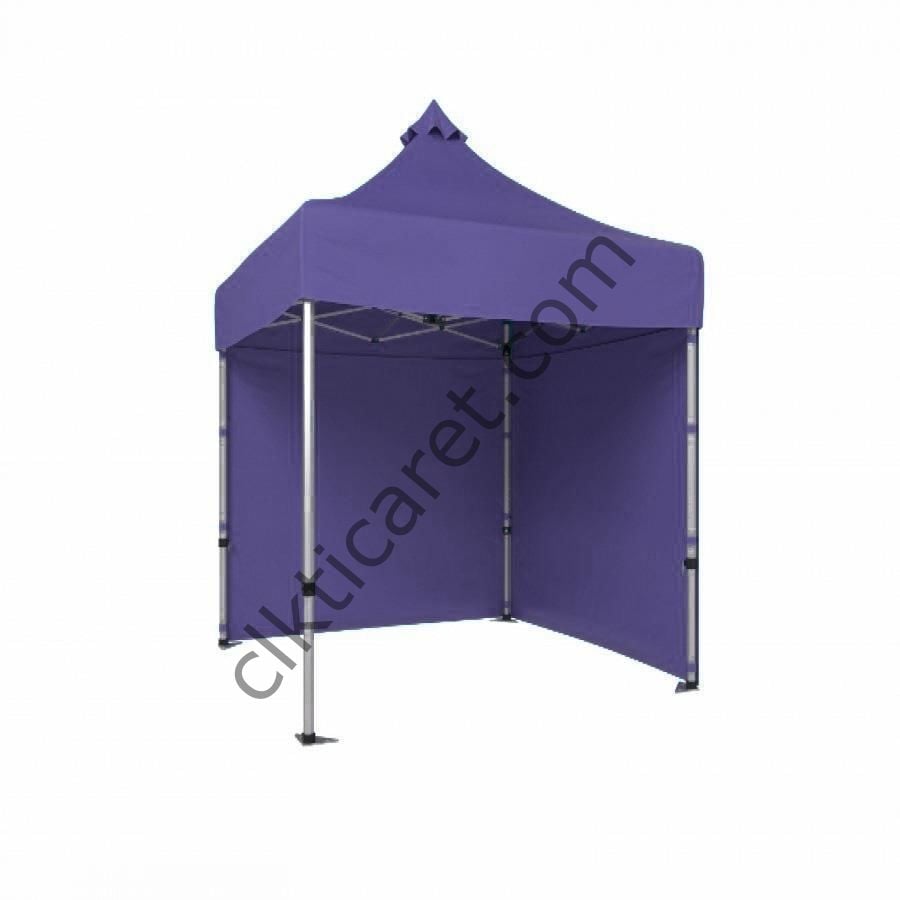 CLK 2x2 40mm Alüminyum Katlanabilir Tente Gazebo Çadır 2 Kenar Kapalı Lacivert