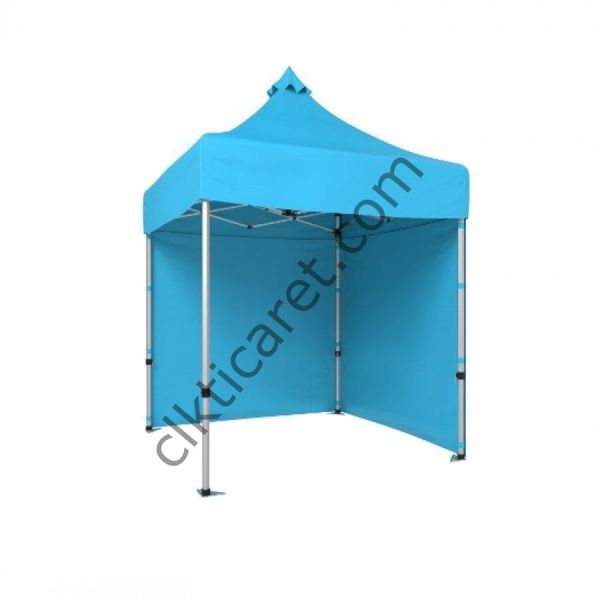 CLK 2x2 40mm Alüminyum Katlanabilir Tente Gazebo Çadır 2 Kenar Kapalı Açık Mavi (Turkuaz)