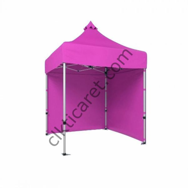 CLK 2x2 40mm Alüminyum Katlanabilir Tente Gazebo Çadır 2 Kenar Kapalı Pembe
