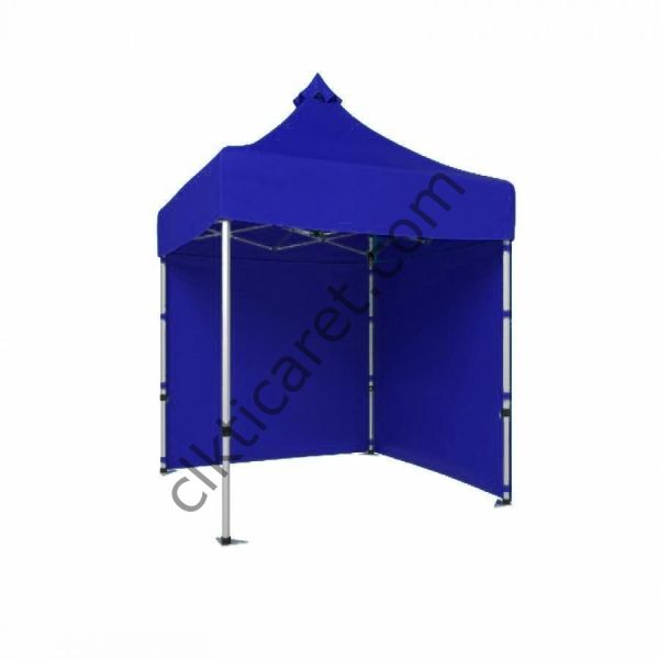 CLK 2x2 40mm Alüminyum Katlanabilir Tente Gazebo Çadır 2 Kenar Kapalı Saks Mavi