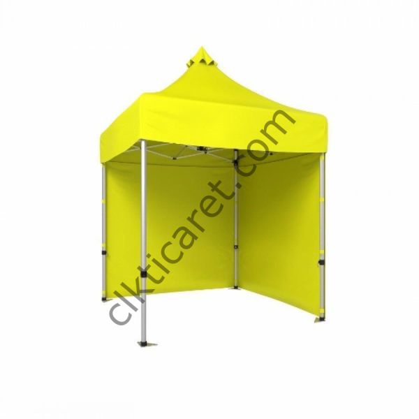 CLK 2x2 40mm Alüminyum Katlanabilir Tente Gazebo Çadır 2 Kenar Kapalı Sarı