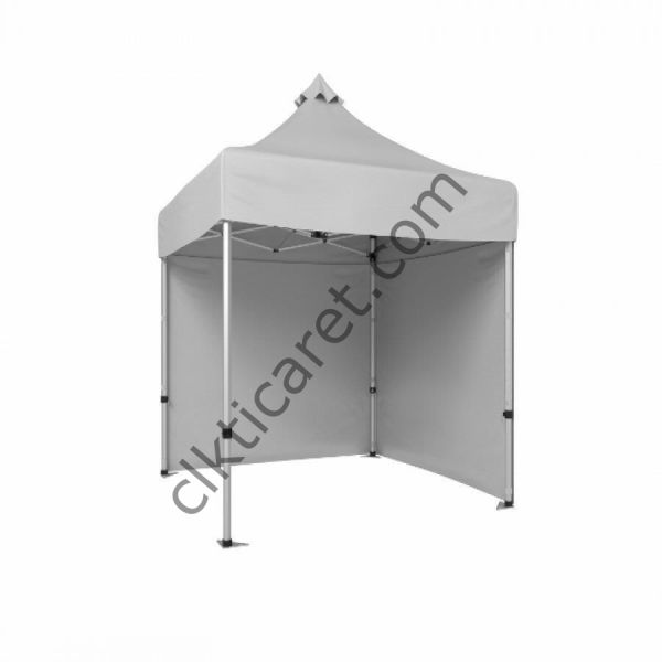 CLK 2x2 40mm Alüminyum Katlanabilir Tente Gazebo Çadır 2 Kenar Kapalı Açık Gri