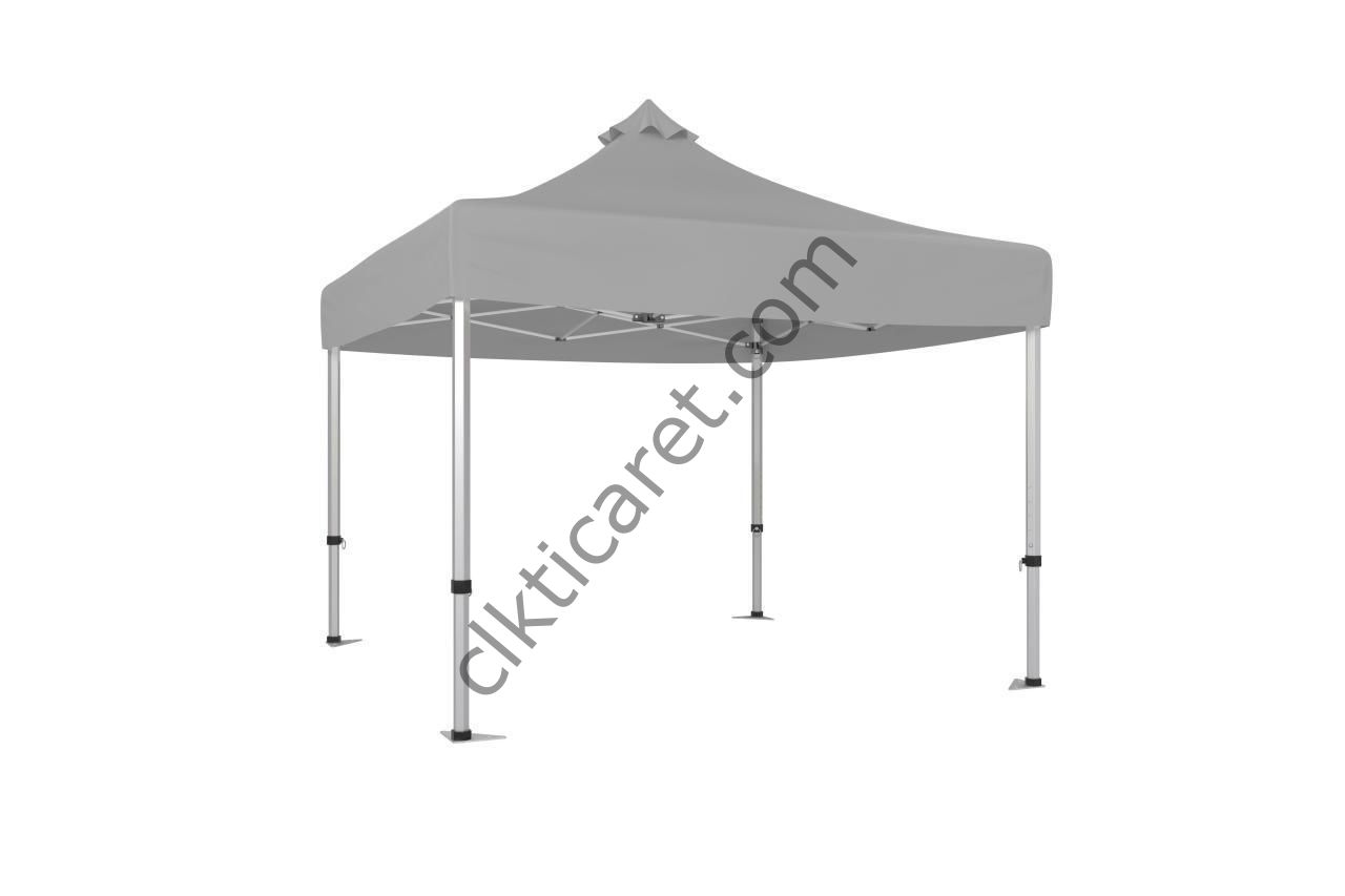 CLK 3x3 Katlanabilir Tente Gazebo Çadır 40mm Gazebo Çadır Açık Gri