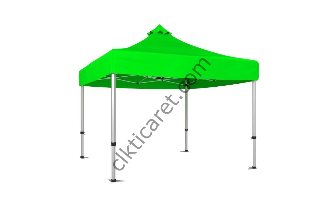 CLK 3x3 Katlanabilir Tente Gazebo Çadır 40mm Gazebo Çadır Açık Yeşil