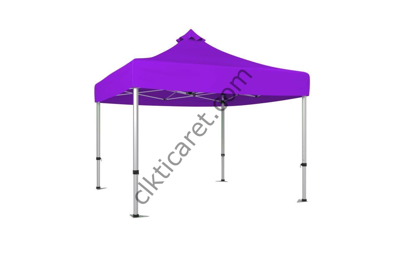 CLK 3x3 Katlanabilir Tente Gazebo Çadır 40mm Gazebo Çadır Lila