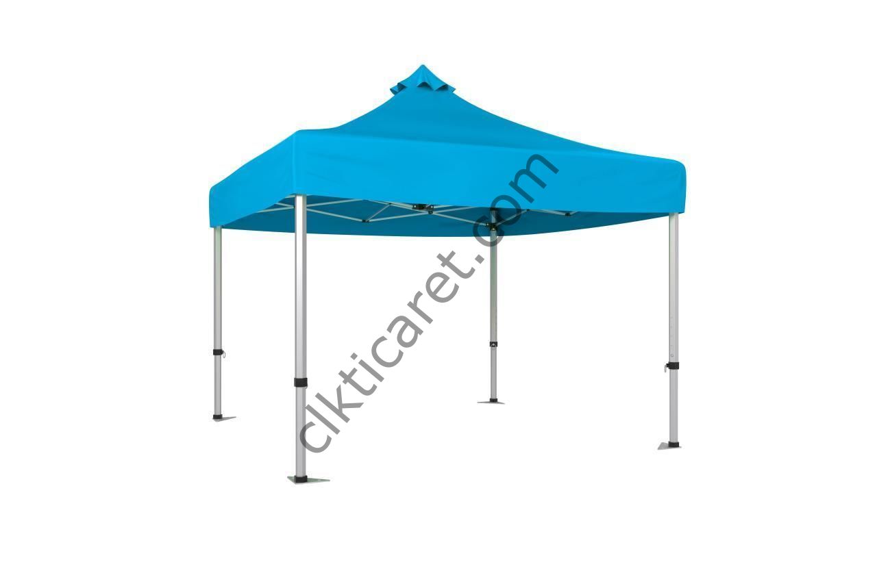 CLK 3x3 Katlanabilir Tente Gazebo Çadır 40mm Gazebo Çadır Açık Mavi (Turkuaz)