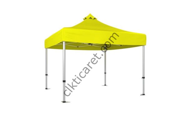 CLK 3x3 Katlanabilir Tente Gazebo Çadır 40mm Gazebo Çadır Sarı