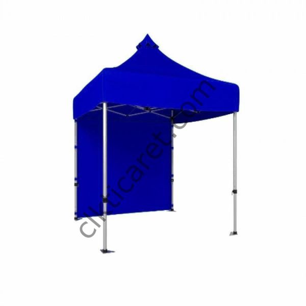 CLK 2x2 40mm Alüminyum Katlanabilir Tente Gazebo Çadır 1 Kenar Kapalı Saks Mavi