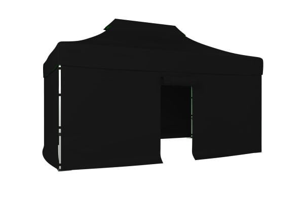 CLK 3x4,5 40mm Alüminyum Katlanabilir Tente Gazebo Çadır 4 Kenar Kapalı 1 Kenar Kapılı