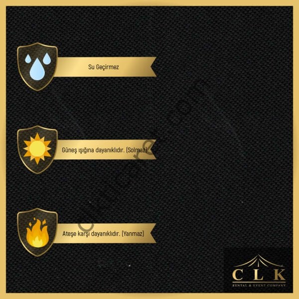 CLK 2,5x2,5 52mm Kalın Alüminyum Katlanabilir Tente Gazebo Çadır 1 Tam 2 Yarım Duvar