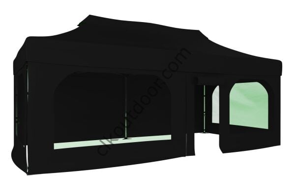 CLK 4x8 40 mm Katlanabilir Tente Gazebo Çadır Gazebo Çadır 2 Yan Pencereli 1 Yan Aksesuarsız 1 Yan Kapı ve Pencereli