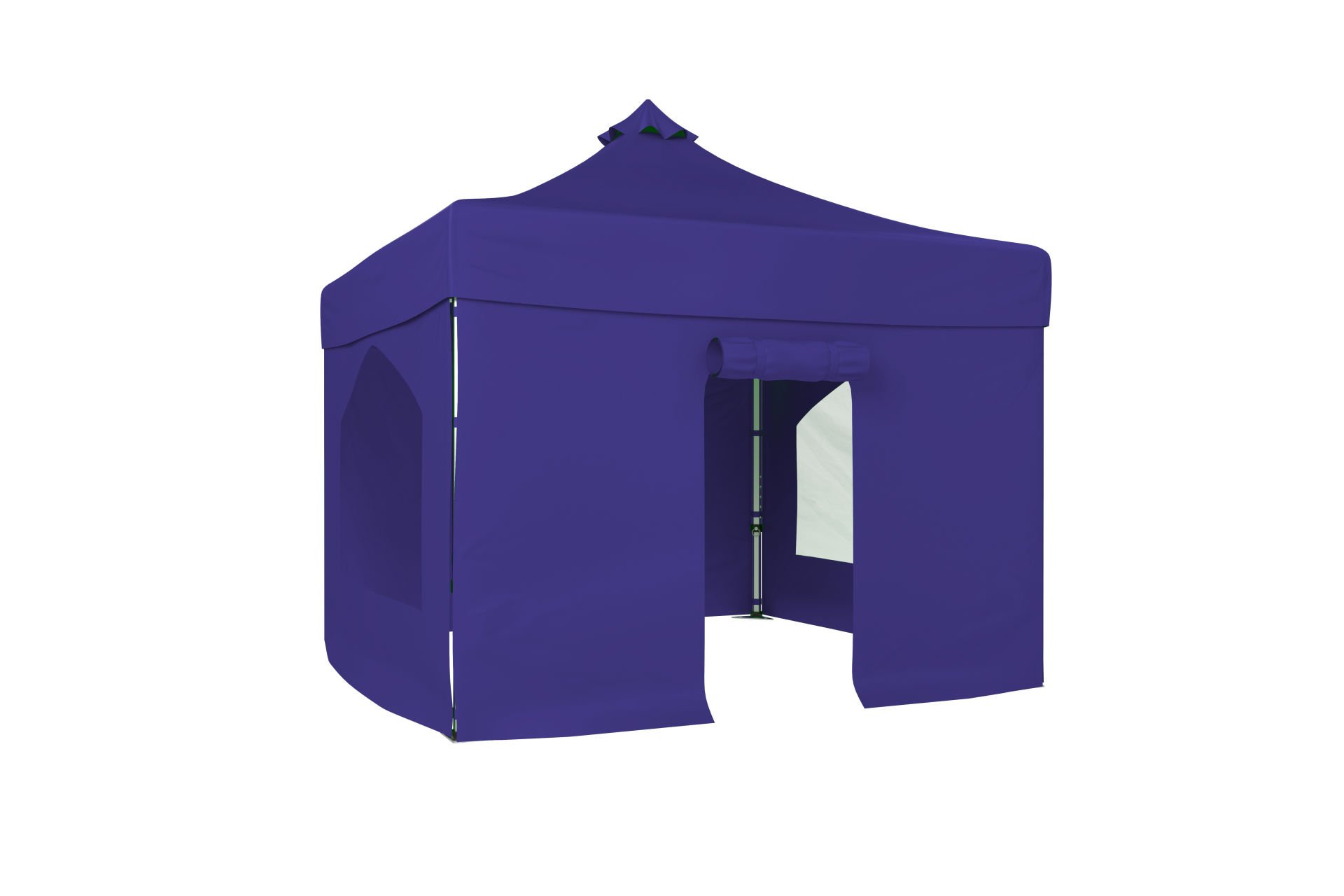 CLK 3x3 52mm Kalın Alüminyum Katlanabilir Tente Gazebo Çadır 4 Yan Kapalı 2 Camlı 1Kapılı Tam Duvarlı