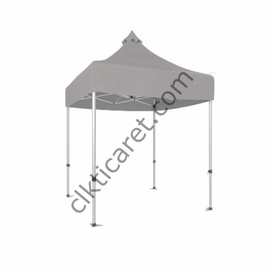 CLK 2x2 40mm Alüminyum Katlanabilir Tente Gazebo Çadır Açık Gri