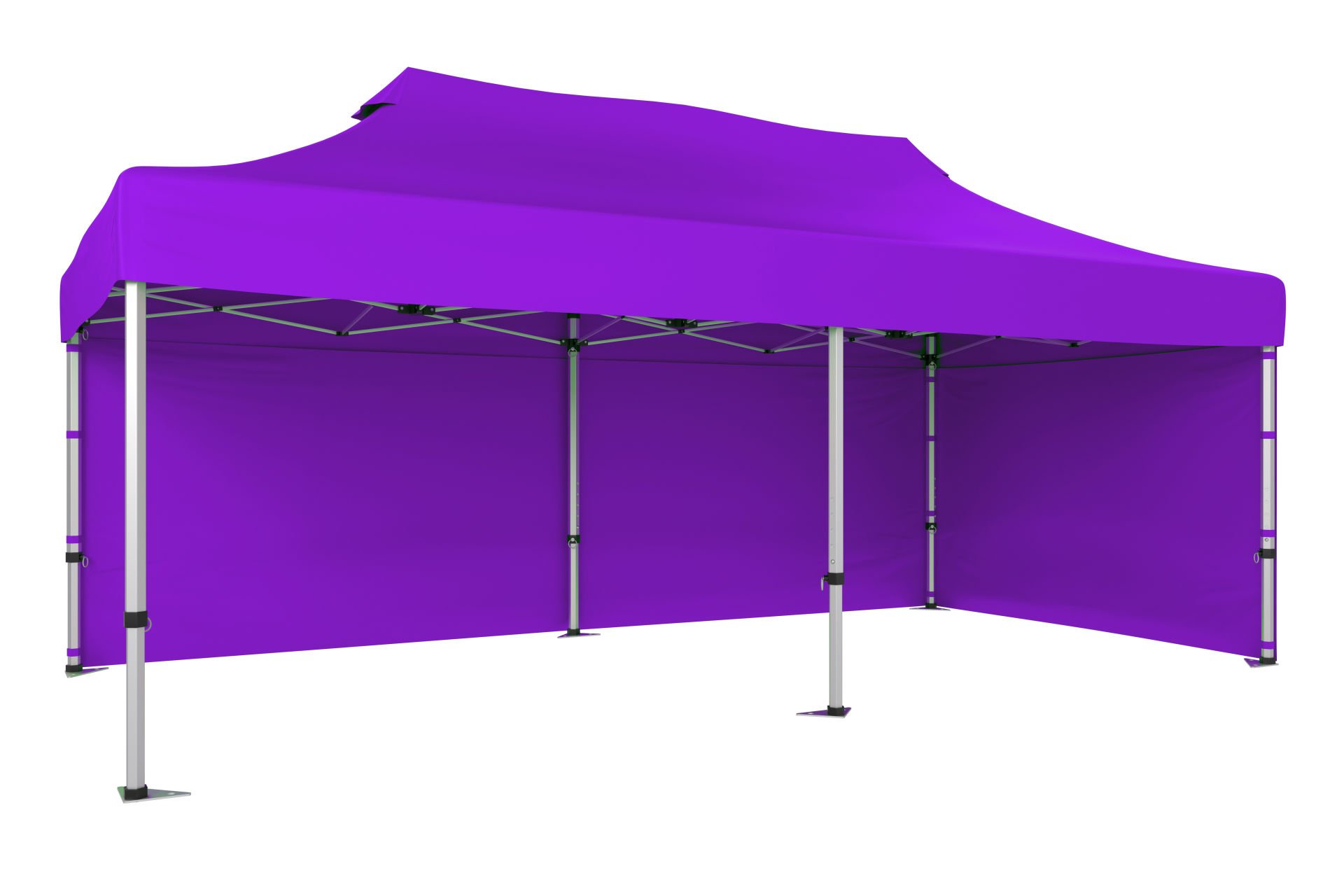 CLK 3x6 52mm Kalın Alüminyum Katlanabilir Tente Gazebo Çadır 2 Yan Kapalı