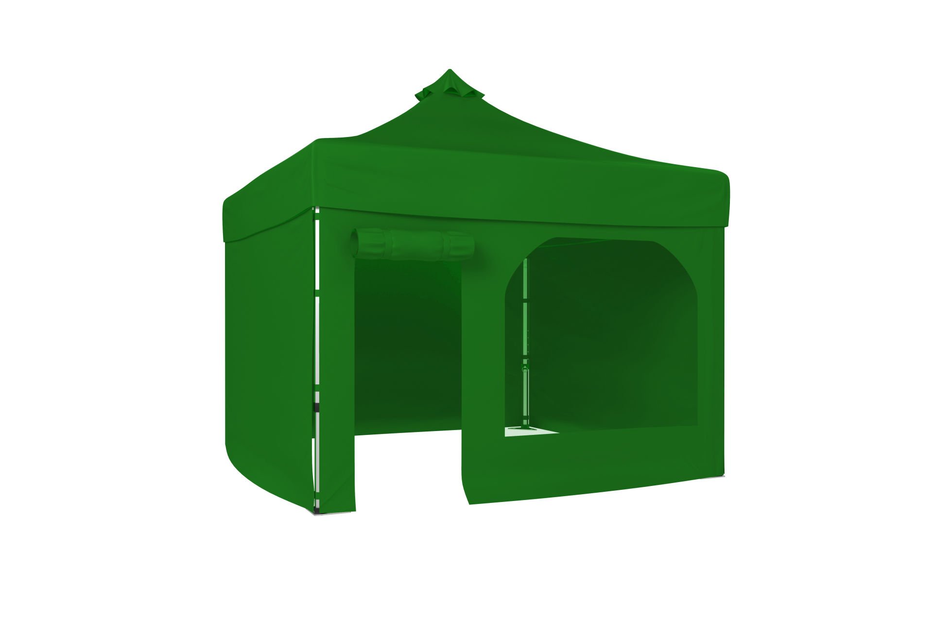 CLK 4x4 52mm Kalın Alüminyum Katlanabilir Tente Gazebo Çadır 3 Kenar Kapalı 1 Yan Kapı ve Pencereli