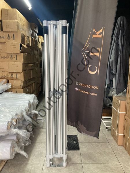 CLK 4x4 52mm Kalın Alüminyum Katlanabilir Tente Gazebo Çadır 1 Kenar Kapalı