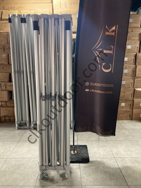 CLK 4x6 52mm Kalın Alüminyum Katlanabilir Tente Gazebo Çadır 1 Kenar Kapalı