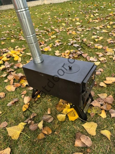 CLK Outdoor Kuzineli Kamp Sobası Dekoratif Camlı Model