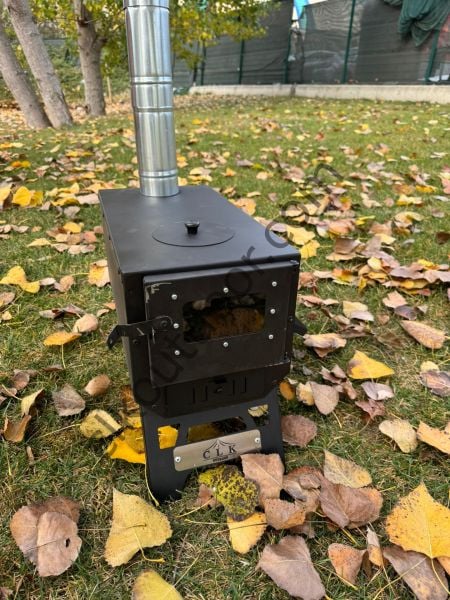 CLK Outdoor Kuzineli Kamp Sobası Dekoratif Camlı Model
