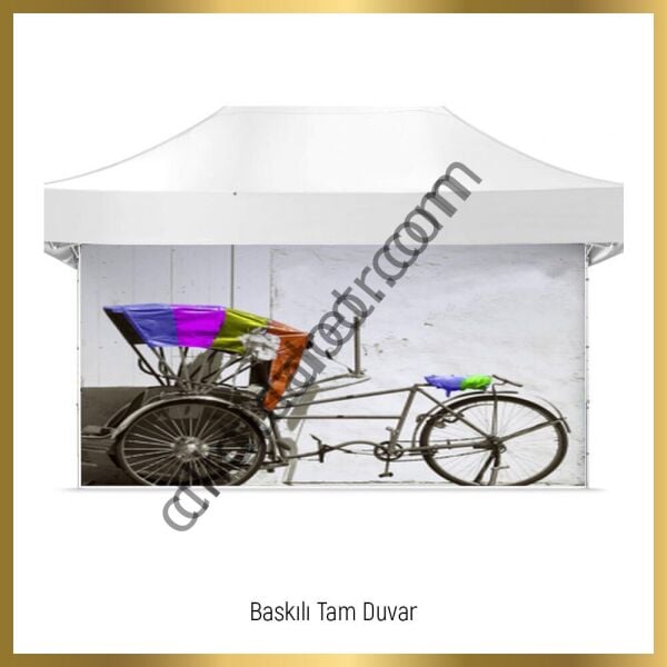 CLK 5x7,5 Metre Kalın 52mm Alüminyum Profil Baskılı Gazebo Çadır Portatif Tente Set(Kopya)