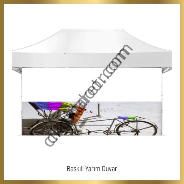 CLK 5x7,5 Metre Kalın 52mm Alüminyum Profil Baskılı Gazebo Çadır Portatif Tente Set(Kopya)