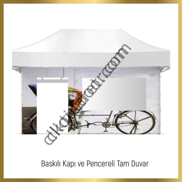 CLK 5x7,5 Metre Kalın 52mm Alüminyum Profil Baskılı Gazebo Çadır Portatif Tente Set(Kopya)