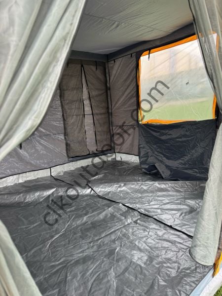 CLK 3x6 30 mm Yeni Sistem 4 Pencere 2 Kapılı Verendalı Portatif Katlanabilir Gazebo Kamp Çadırı