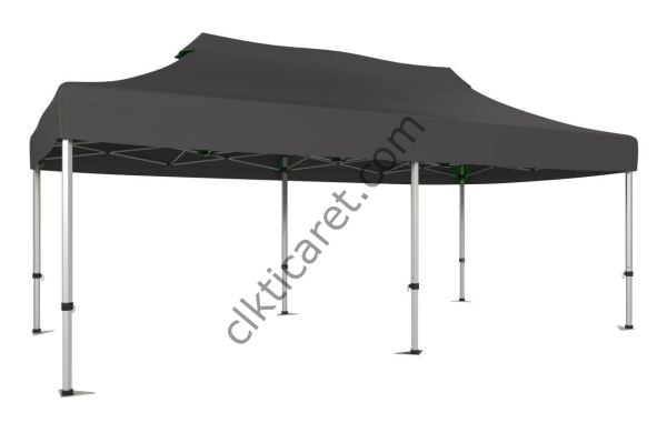 CLK 3x6 30 mm Katlanabilir Tente Gazebo Portatif Çadır Gri