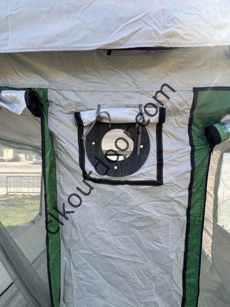 CLK 3x4,5 mt 30 mm İskelet Gazebo Portatif Kamp ve Karavan Çadırı Katlanabilir Tente Gri