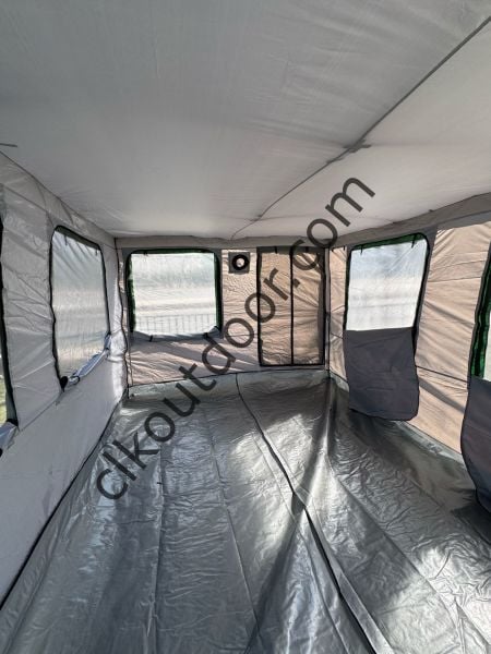 CLK 3x4,5 mt 30 mm İskelet Gazebo Portatif Kamp ve Karavan Çadırı Katlanabilir Tente Gri